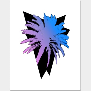 Neon Gradient Palm Tree Posters and Art